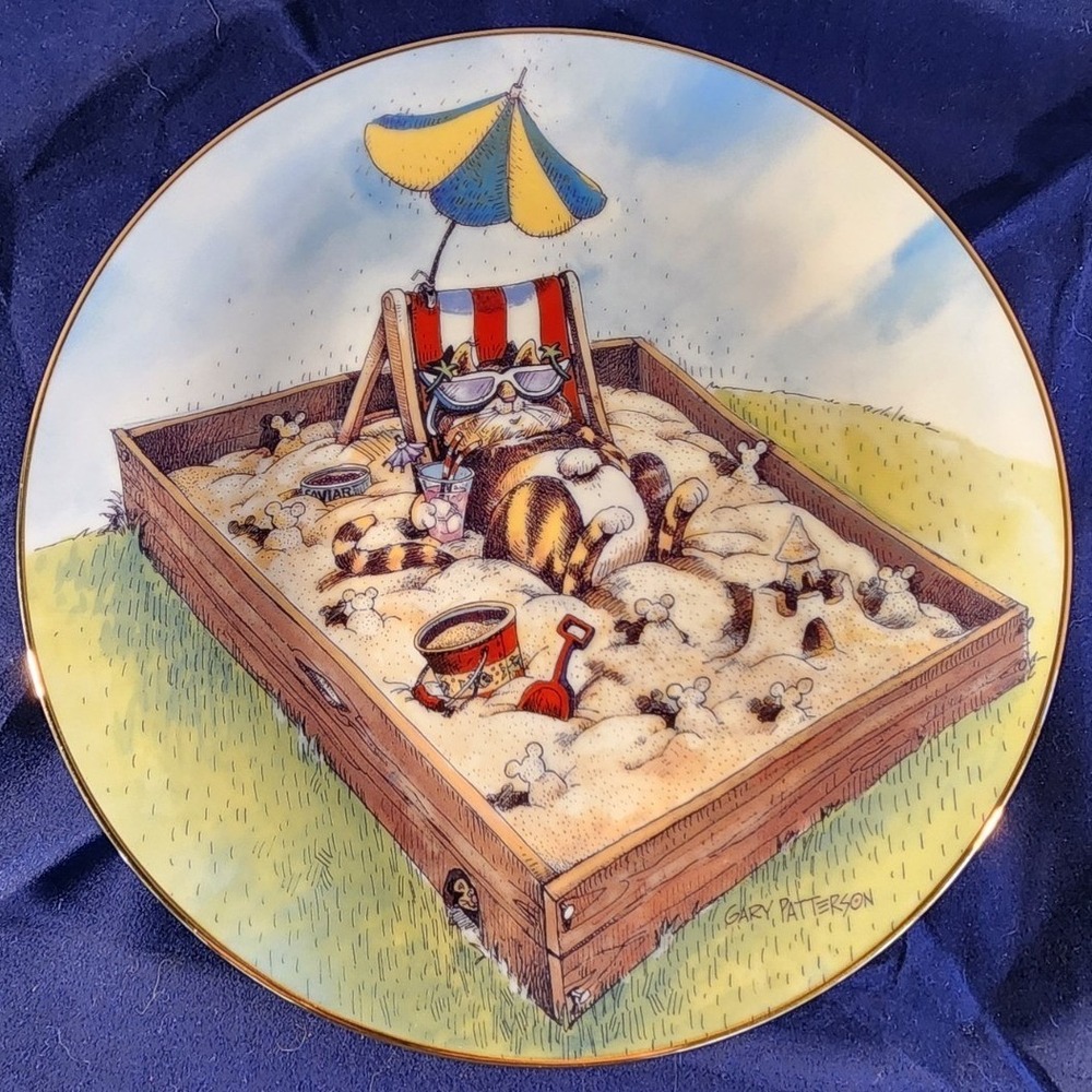Gary Patterson Time Out Comical Cats Danbury Mint Collector Plate 1987 B9645